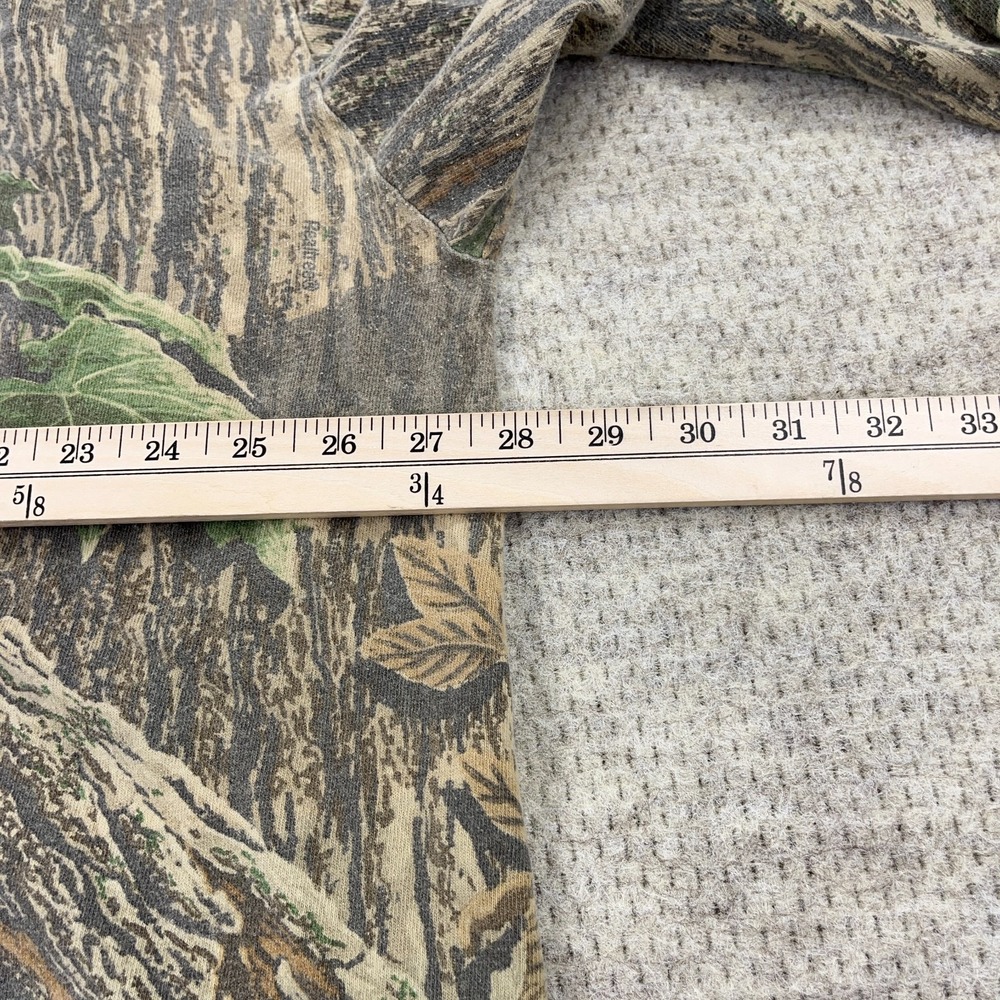 Vintage Trebark Camo Shirt Men 3XL Long Sleeve 90s Y2K USA Jerzees Faded Grunge - Picture 12 of 15